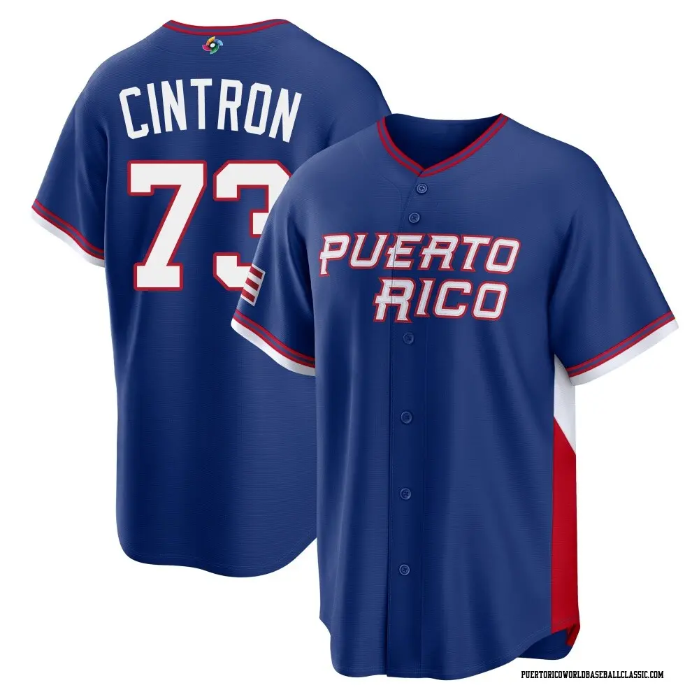 Men's Alexander Cintron Puerto Rico Baseball Royal 2026 World Classic Road Stadium Jersey