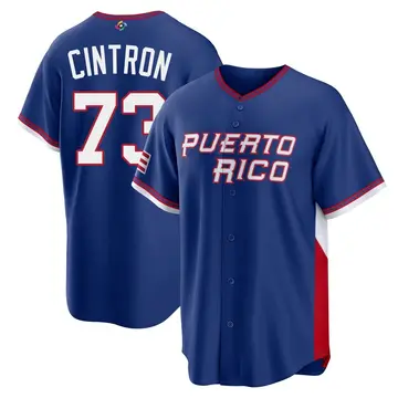Men's Alexander Cintron Puerto Rico Baseball Royal 2026 World Classic Road Stadium Jersey