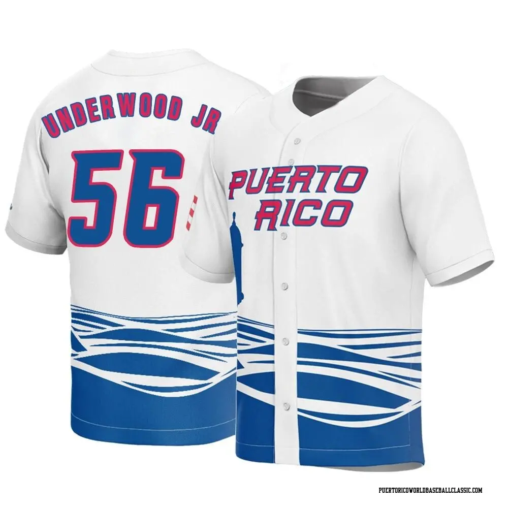 Men's Duane Underwood Jr. Puerto Rico Baseball Replica White 2023 World Baseball Classic Jersey