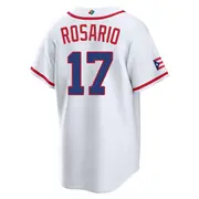 Men's Eddie Rosario Puerto Rico Baseball Replica White 2026 World Classic Home Stadium Jersey