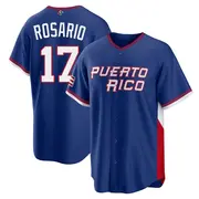 Men's Eddie Rosario Puerto Rico Baseball Royal 2026 World Classic Road Stadium Jersey