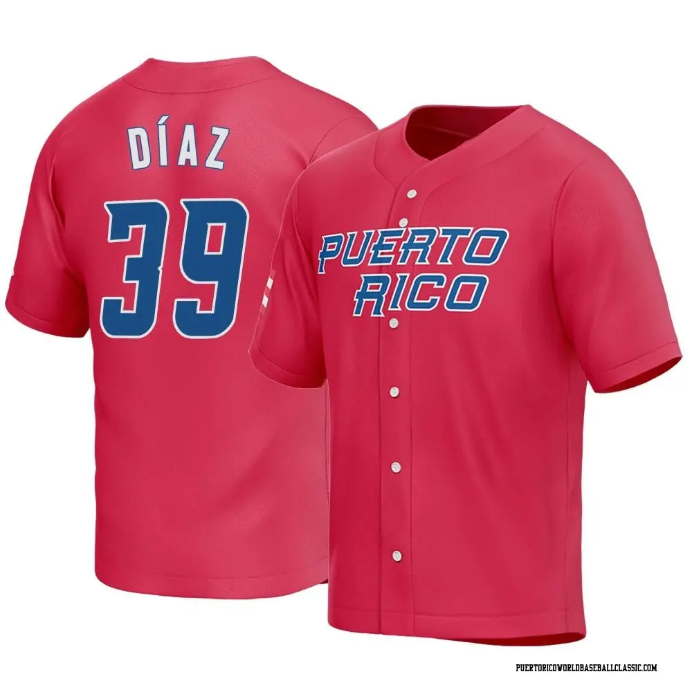 Men's Edwin Diaz Puerto Rico Baseball Replica Red 2023 World Baseball