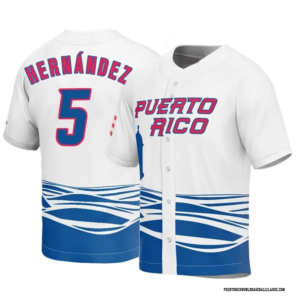Men's Enrique Hernandez Puerto Rico Baseball Replica White 2023 World