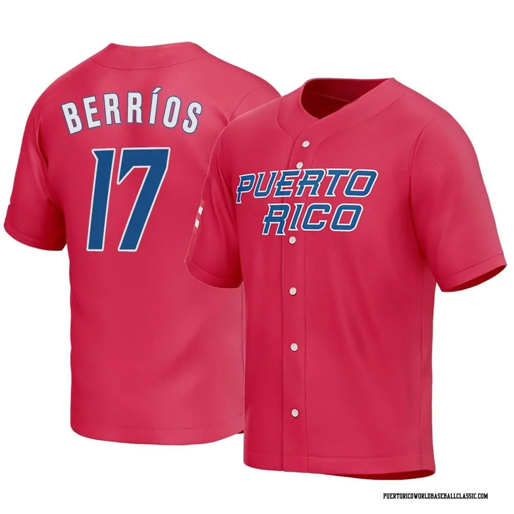 Men's Jose Berrios Puerto Rico Baseball Replica Red 2023 World Baseball Classic Jersey