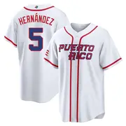 Men's Luis Hernandez Puerto Rico Baseball Replica White 2026 World Classic Home Stadium Jersey