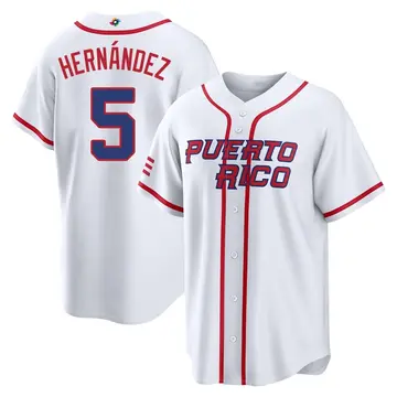 Men's Luis Hernandez Puerto Rico Baseball Replica White 2026 World Classic Home Stadium Jersey