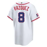 Men's Luis Vazquez Puerto Rico Baseball Replica White 2026 World Classic Home Stadium Jersey