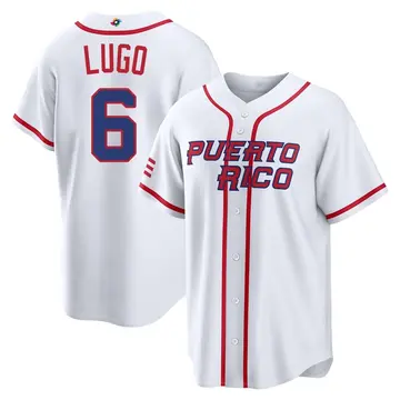 Men's Matthew Lugo Puerto Rico Baseball Replica White 2026 World Classic Home Stadium Jersey