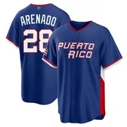Men's Nolan Arenado Puerto Rico Baseball Royal 2026 World Classic Road Stadium Jersey