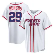 Men's Raymond Burgos Puerto Rico Baseball Replica White 2026 World Classic Home Stadium Jersey