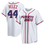 Men's Ricardo Velez Puerto Rico Baseball Replica White 2026 World Classic Home Stadium Jersey