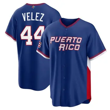 Men's Ricardo Velez Puerto Rico Baseball Royal 2026 World Classic Road Stadium Jersey