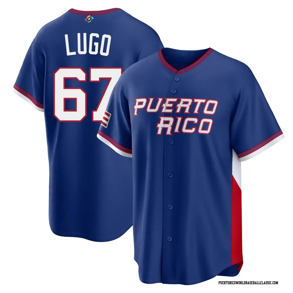 Men's Seth Lugo Puerto Rico Baseball Royal 2026 World Classic Road Stadium Jersey