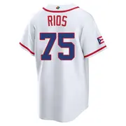 Men's Yacksel Rios Puerto Rico Baseball Replica White 2026 World Classic Home Stadium Jersey