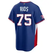 Men's Yacksel Rios Puerto Rico Baseball Royal 2026 World Classic Road Stadium Jersey