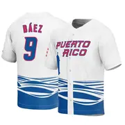 Youth Javier Baez Puerto Rico Baseball Replica White 2023 World Baseball Classic Jersey