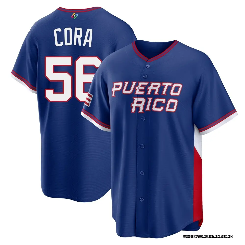 Youth Joey Cora Puerto Rico Baseball Royal 2026 World Classic Road Stadium Jersey