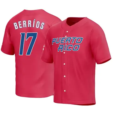 Youth Jose Berrios Puerto Rico Baseball Replica Red 2023 World Baseball Classic Jersey