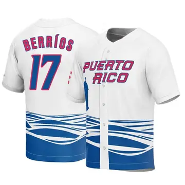 Youth Jose Berrios Puerto Rico Baseball Replica White 2023 World Baseball Classic Jersey