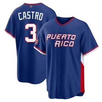 Youth Willi Castro Puerto Rico Baseball Royal 2026 World Classic Road Stadium Jersey